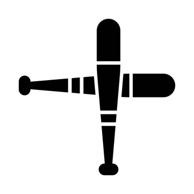 baseball bat icon vector illustration logo desgin