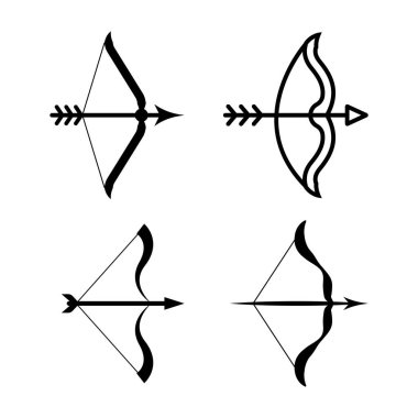 archery icon vector illustration logo design