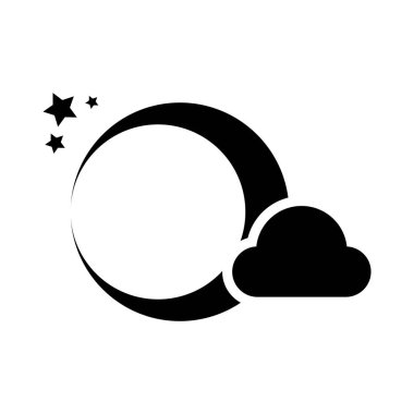 moon icon vector illustration logo design