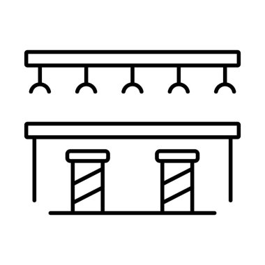 bar tezgahı simgesi vektör illüstrasyon logosu tasarımı