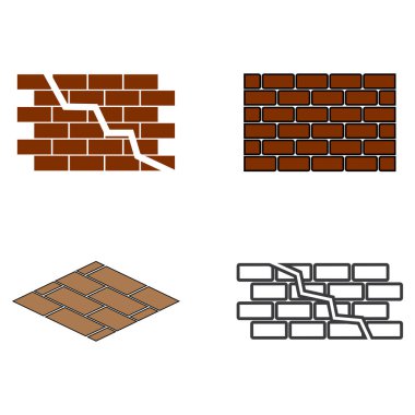 brick icon vector illustration logo design