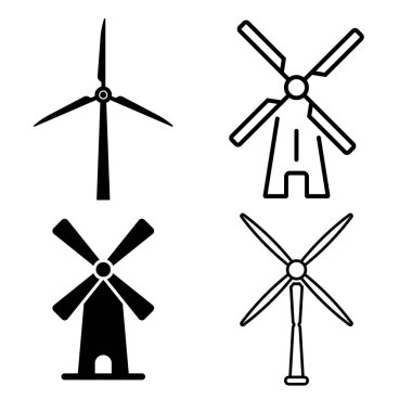 windmill icon vector illustration logo design