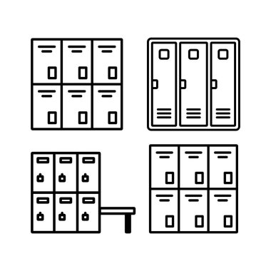 locker icon vector illustration logo deisgn