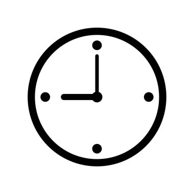 Saat simgesi vektör illüstrasyon logo tasarımı