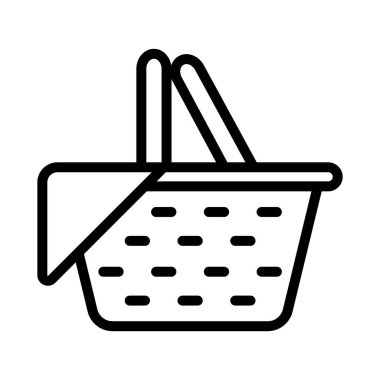 picnic basket icon vector illustration logo design