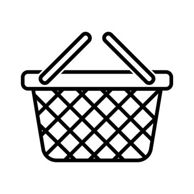 picnic basket icon vector illustration logo design