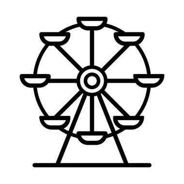 Ferris wheel icon vector illustration logo design