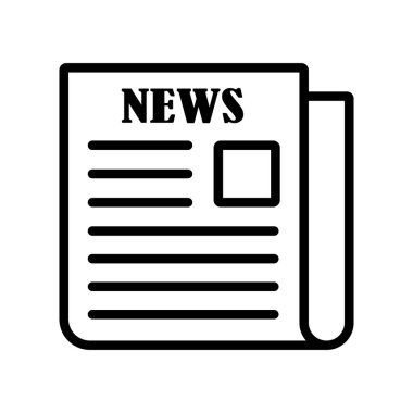 Gazete simgesi vektör illüstrasyon logosu deisgn