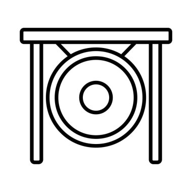 Gongs simge vektör illüstrasyon logo tasarımı