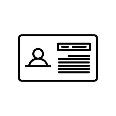 Kimlik kartı simgesi vektör illüstrasyon logo tasarımı