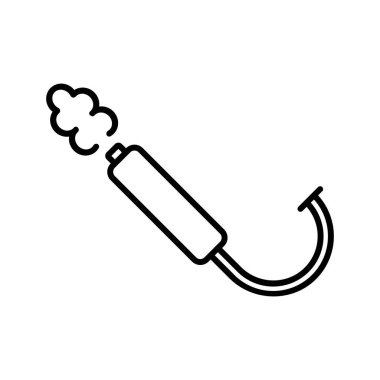 Egzoz simgesi vektör illüstrasyon logo tasarımı