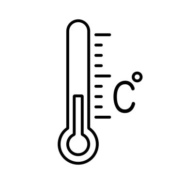 termometre simgesi vektör illüstrasyon logo tasarımı
