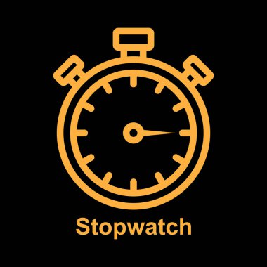 Kronometre simgesi, vektör illüstrasyon logo tasarımı