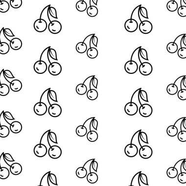 kiraz simgesi arkaplan vektör illüstrasyon logo tasarımı