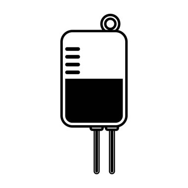 kan torbası ikon vektör illüstrasyon logosu tasarımı