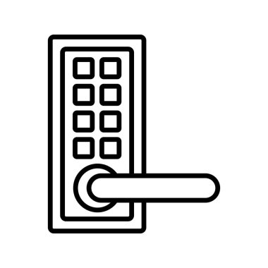 Kapı kolu simge vektör illüstrasyon logosu deisgn