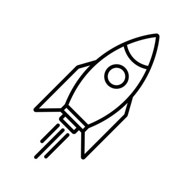 Roket simgesi vektör illüstrasyon logosu deisgn