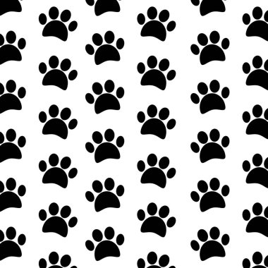 Paw yazdırma simgesi vektör illüstrasyon logosu deisgn