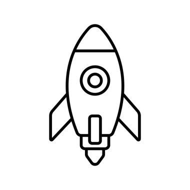 Roket simgesi vektör illüstrasyon logosu deisgn