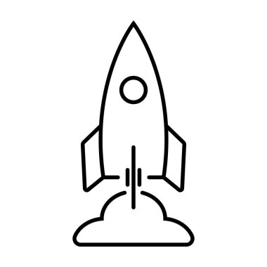 Roket simgesi vektör illüstrasyon logosu deisgn