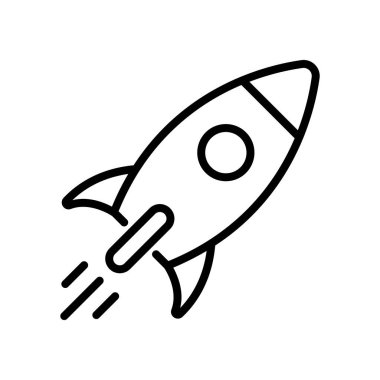 Roket simgesi vektör illüstrasyon logosu deisgn