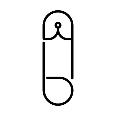 Güvenli iğne simgesi vektör illüstrasyon logosu ayrışması