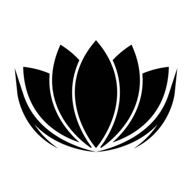 Lotus simgesi vektör illüstrasyon logosu deisgn