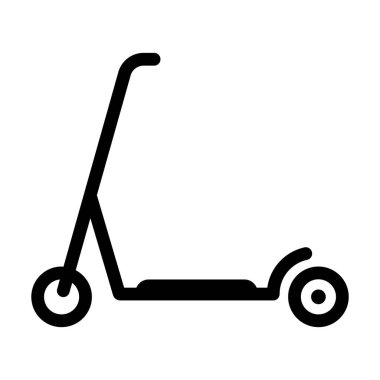 Scooter simgesi vektör illüstrasyon logosu ayrışması