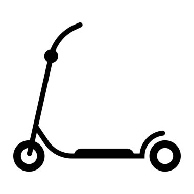 Scooter simgesi vektör illüstrasyon logosu ayrışması