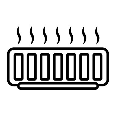 oda ısıtıcısı simgesi vektör illüstrasyon logo tasarımı