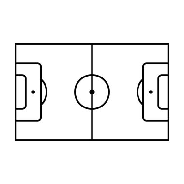Futbol alanı simgesi vektör illüstrasyon logosu deisgn