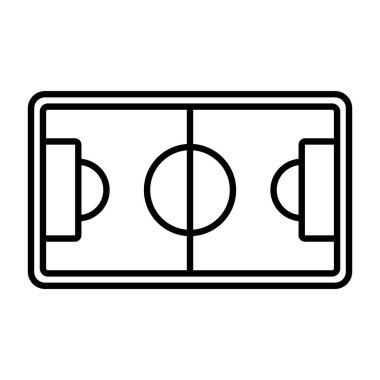 Futbol alanı simgesi vektör illüstrasyon logosu deisgn