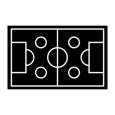 Futbol alanı simgesi vektör illüstrasyon logosu deisgn