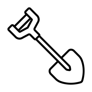 Kürek simgesi vektör illüstrasyon logo tasarımı