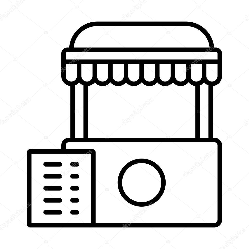 Food court icon vector illustration logo design