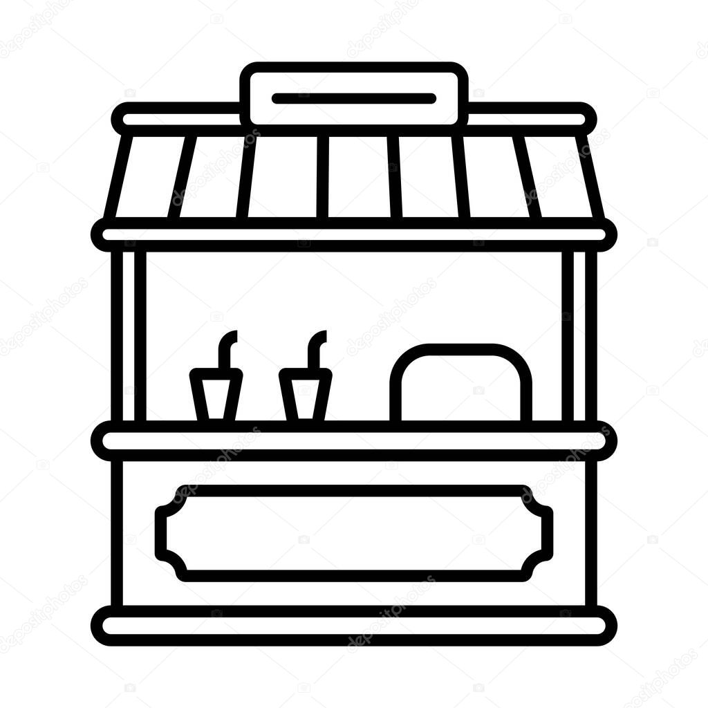 Food court icon vector illustration logo design