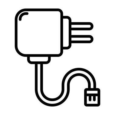 Telefon şarj simgesi vektör illüstrasyon logosu deisgn