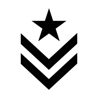 askeri kademe simge vektör illüstrasyon logo tasarımı