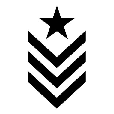 askeri kademe simge vektör illüstrasyon logo tasarımı