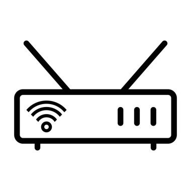 Wifi router simgesi vektör illüstrasyon logo tasarımı