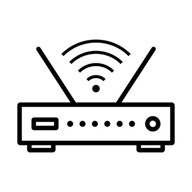Wifi router simgesi vektör illüstrasyon logo tasarımı