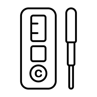 Hızlı test simgesi vektör illüstrasyon logo tasarımı