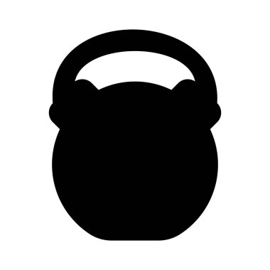 Kettlebell simgesi vektör illüstrasyon logo tasarımı
