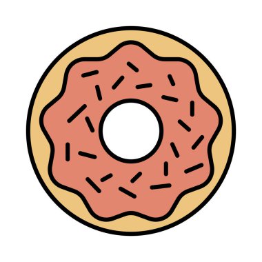donut simgesi vektör illüstrasyon logo tasarımı
