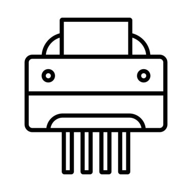 Kağıt öğütücü simge vektör illüstrasyon logo tasarımı