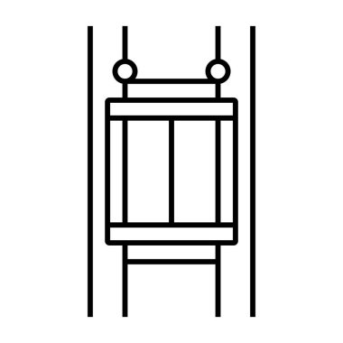Asansör simgesi vektör illüstrasyon logosu tasarımı