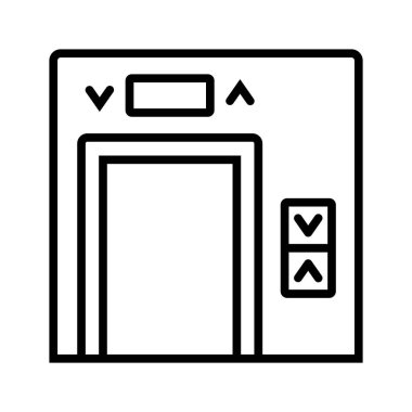 Asansör simgesi vektör illüstrasyon logosu tasarımı