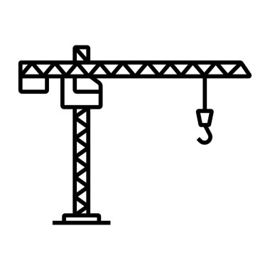 vinç simgesi vektör illüstrasyon logo tasarımı