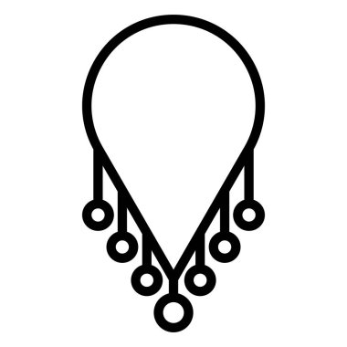 kolye simgesi vektör illüstrasyon logo tasarımı