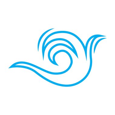 dalga ikonu vektör illüstrasyon logo tasarımı